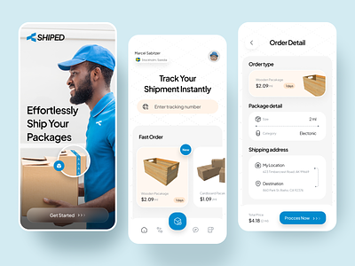 Shipping App - Delivery Service cargo courier delivery apps delivery service location logistics package parcel shipment shipping shipping apps shipping container shipping mobile track order tracker transport ui delivery ui shipping ui tracker uiux mobile shipping