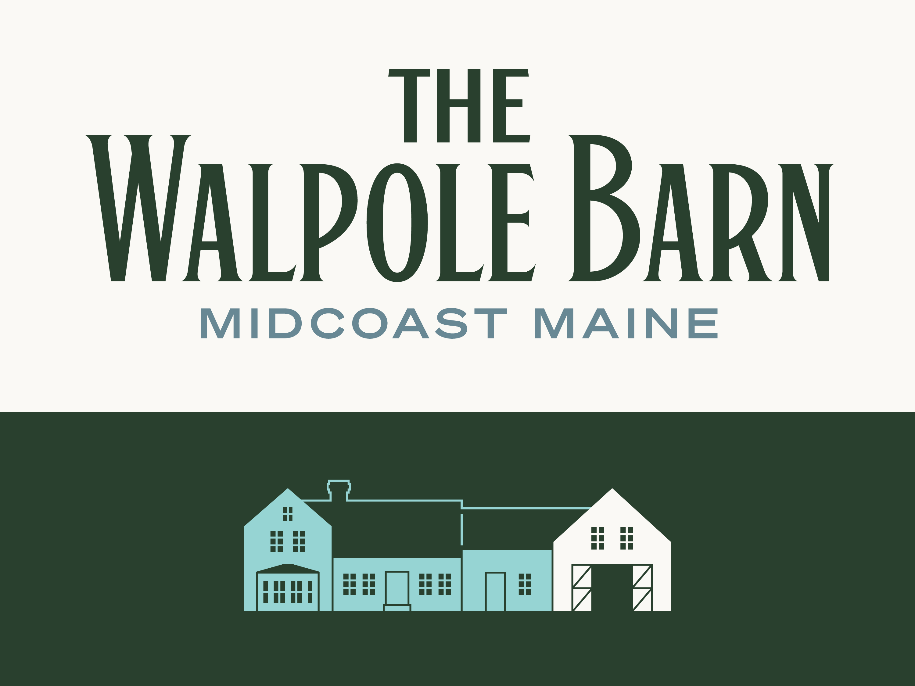 Walpole Barn Brand Identity barn brand branding event farm graphic design house identity logo maine package property system venue wedding wordmark