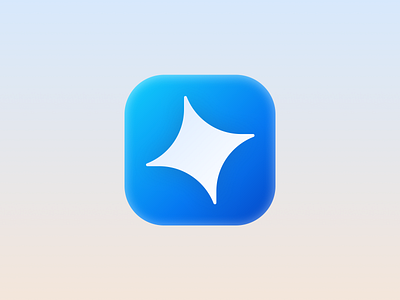 App Icon - Daily UI Challenge 005 ai assistant ai branding ai icon ai logo app icon app icon daily ui art direction blue icon brand designer branding daily ui daily ui challenge sparkle icon star icon tech branding ui designer