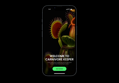 Mobile UI Concept: Carnivorous Plant Care App app appdesign appui darkui design designinspiration graphic design interface ios minimal mobile productdesign ui ux ux research webdesign website