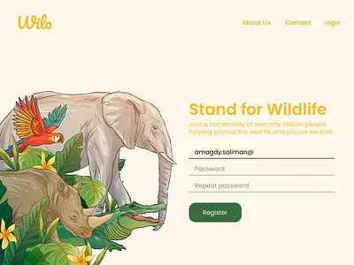 Wilo - Signup screen ui