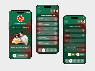 EduBD Result Mobile App app design app layout design mobile app mobile app design mobile design mobile template product product design prototype template design ui wireframe
