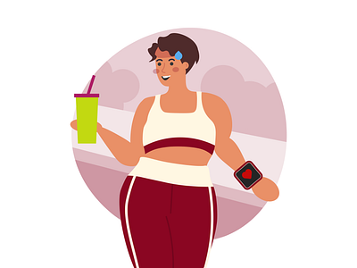 Healthy Lifestyle | Vector - Diet - Physical Activity artwork brand branding degital art design diet digitalart face health heart illustration physical activity pop art vector work out