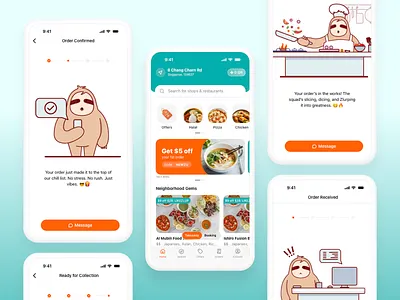 Zlurp - Food app app design mobile ui ux