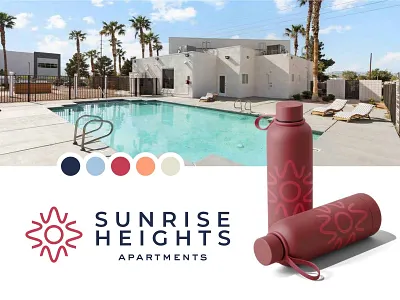 Las Vegas, NV Apartment Branding - Sunrise Heights apartment apartment branding apartment logo apartment marketing apartments branding branding agency branding design branding identity design logo logo design multifamily multifamily design