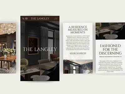 The Langley Luxury Website Design apartment logo apartment marketing apartments design multifamily ui web design web development website website design
