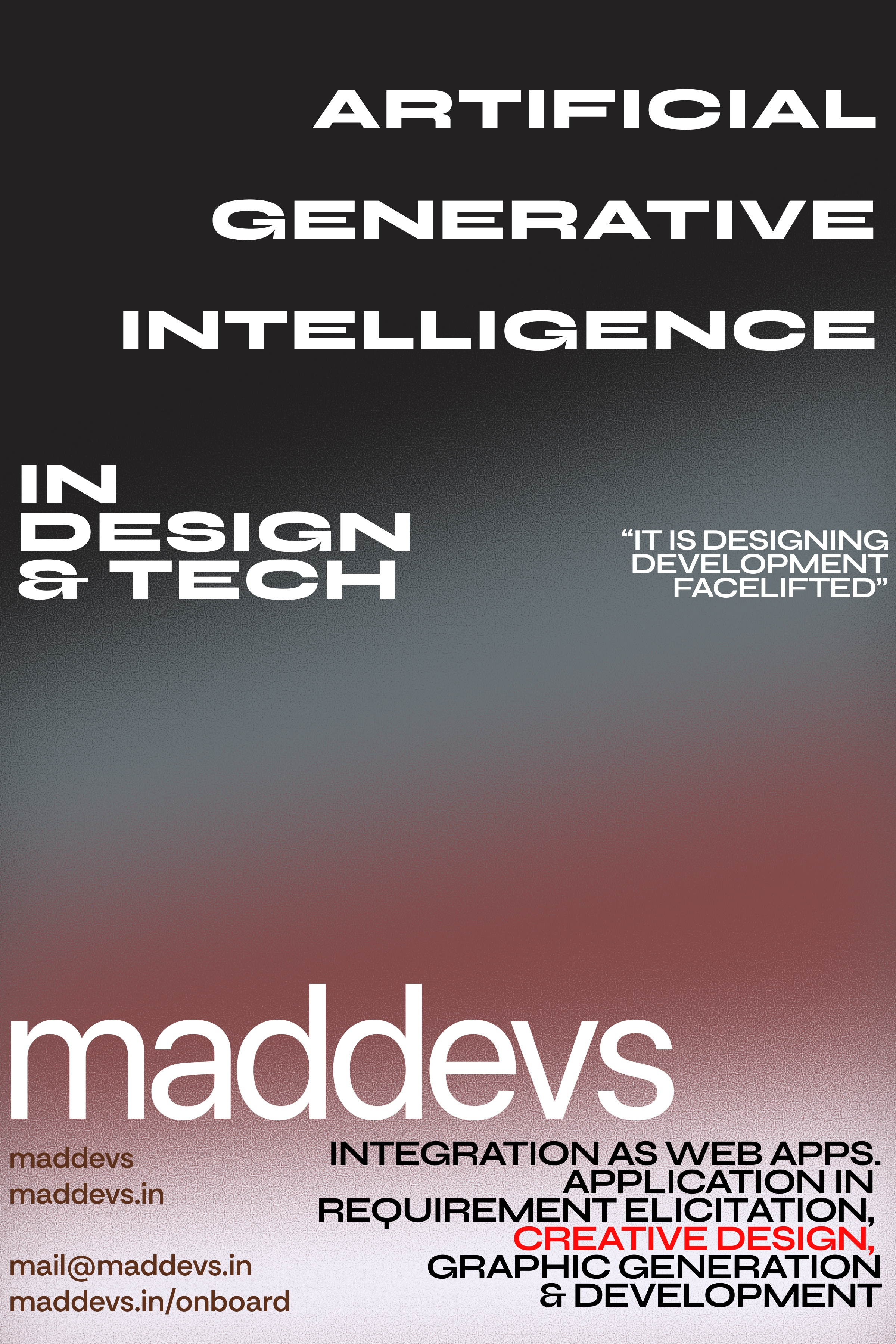 Banner Post | MADDEVS ai ai applications ai design ai systems design artificial intelligence design development experience design graphic design llm models ml ui deisgn uiux user experience design ux design web design web development