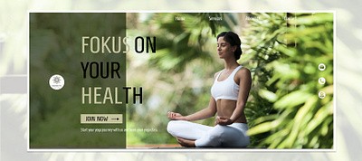 Webdesign_Yoga_1_Fokus on your health branding design figma graphic design langdingpage ui webdesign webdesign yoga websitedesign yoga