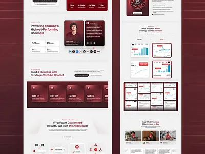 YouTube Growth Landing Page Design business automation client acquisition content strategy conversion design figma framer growth engine landing page lead generation marketing saas uiux user experience video marketing web design website design wordpress youtube