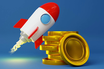 Rocket and coin 3d 3danimation 3drender animation art blender business design graphic design illustration motion graphics render startup ui web illustartion