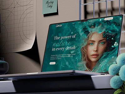 Lumea — First Page Cosmetic Brand Website Concept adobe photoshop concept design cosmetics figma ui ux uxui web design