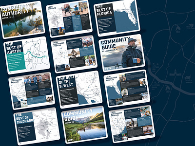 YETI Community Guide graphic design icon design illustration interactive design map design