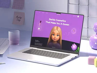 UI Concept: Barbie Cosmetics Online Store adobe photoshop barbie concept design cosmetics figma online store ui ux uxui web design