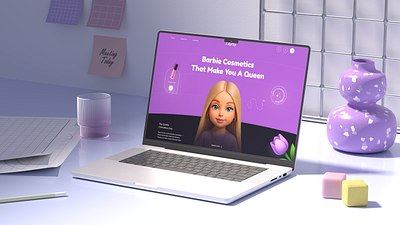 UI Concept: Barbie Cosmetics Online Store adobe photoshop barbie concept design cosmetics figma online store ui ux uxui web design