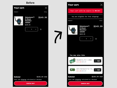 E-commerce Cart Redesign That Boosts Conversions 🚀 3d animation branding cart cart desing graphic design logo motion graphics shopcart shopify shopify card shopify expert ui upsell