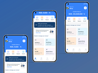 PESA – Mobile Money Wallet digital wallet mobile app design ui