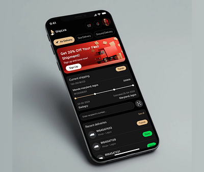 Logistics App Design app design cargo delivery app design interface logistics logistics app mobile mobile app mobile application mobileapp package percel product design ui uiux ux