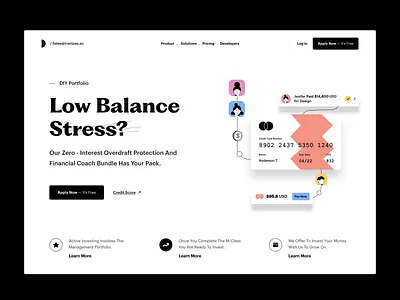 Website Header card ui clean credit card design dstudio finance header hero money payment website product design typography ui ui ux user experience ux web app web development web ui website