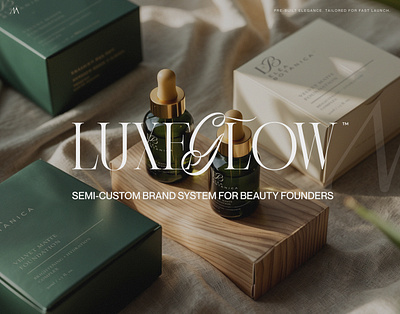 LuxeGlow — Semi-Custom Brand Identity System for Beauty mariya design