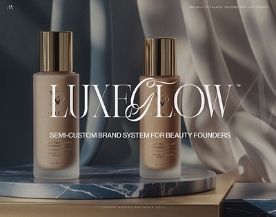 LuxeGlow — Semi-Custom Brand Identity System for Beauty mariya design