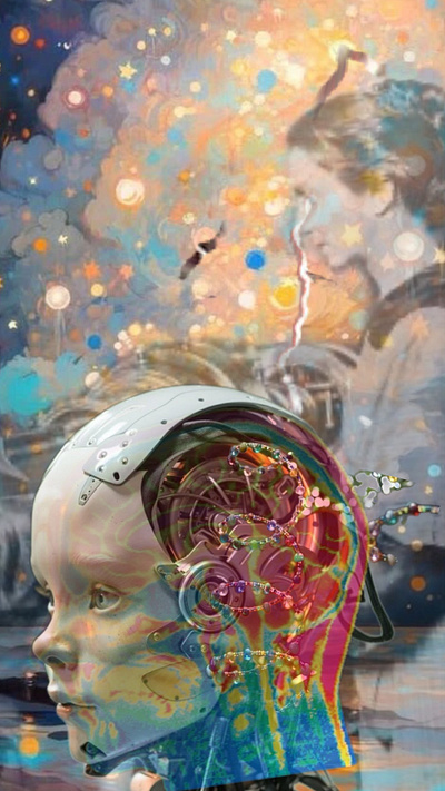 Homage to Marie Curie digital art