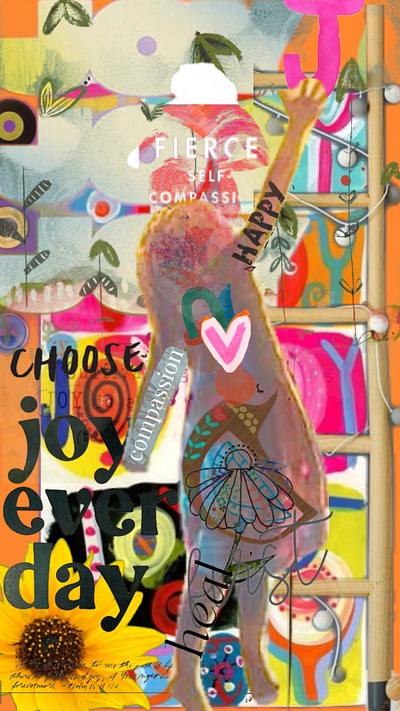 Self care digital collage