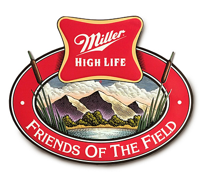 Miller High Life Logo Illustrated by Steven Noble artwork branding design engraving etching illustration line art logo scratchboard steven noble woodcut