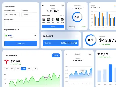 [Animated Version] Card Components of an Investment - Keitoto animation app bank bank card banking banking app components dashboard digital banking finance finance app financial fintech graph interaction mobile banking money statistic ui ux