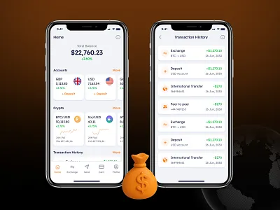 Karrier One App - Home app branding btc clean clear crypto design figma finance fintech home illustration interface logo mobile ui ui design ux