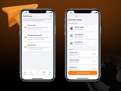 Karrier One App - Send Money app branding card clean clear design figma fintech illustration interface international logo mobile money product send transfer ui ui design ux