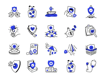 Insurance Doodle icon insurance vector