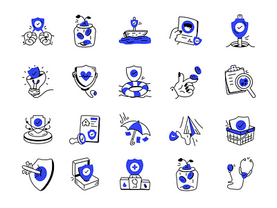 Insurance Doodle icon insurance vector