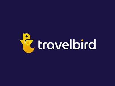Travelbird bird brand branding design elegant illustration letter location logo logotype map mark minimalism modern pin pointer sign t travel trip