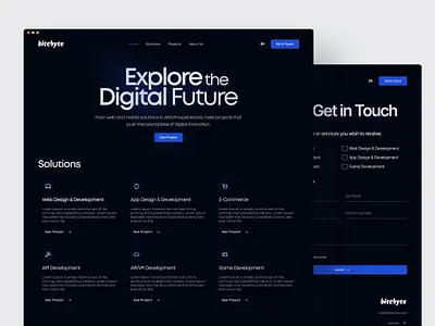 BiteByte Website UI/UX Design design landing page product design ui ux web design