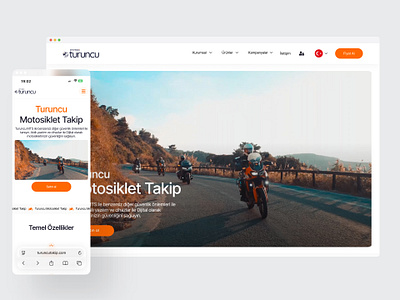 Motorbike Tracking - Landing Page design landing page product design ui ux web design