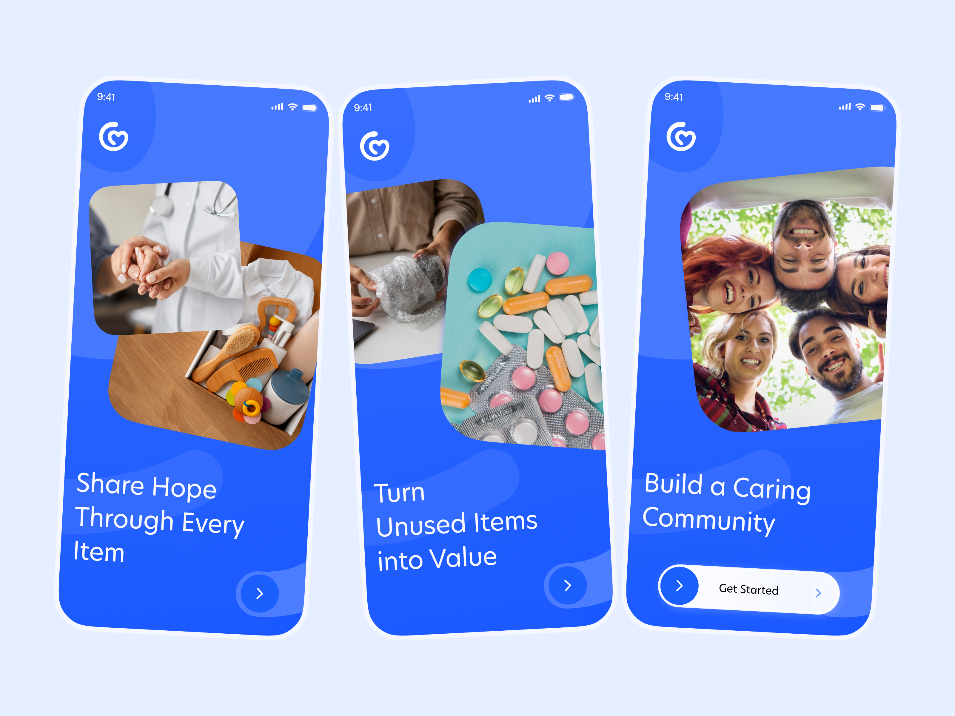 Carebox Mobile App Onboarding Page animatio carebox ecommerce app figma healthcare app ux interaction design mobile app design onboarding onboarding journey opening screen sign up splash screen ui ux visual design