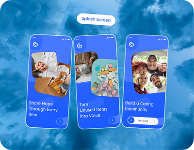 Carebox Mobile App Onboarding Page ecommerce app figma healthcare app ux interaction design mobile app design onboarding sign up ui ux visual design