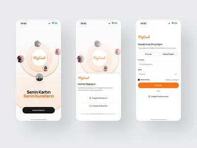 MyCard Mobile App Login Designs android app design design figma ios mobile app design product design ui ux