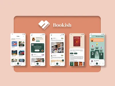 Bookish - UI/UX application application book branding design digital graphic design illustration mascot playful procreate ui ux