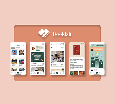 Bookish - UI/UX application application book branding design digital graphic design illustration mascot playful procreate ui ux