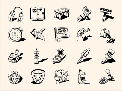Creative Doodle icon doodle vector whimsical design