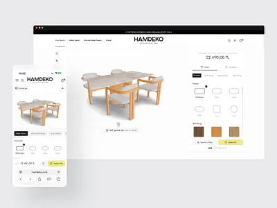 3D Table Configurator UI/UX Design 3d viewer configurator figma mobile design optimize design product design responsive technology ui ux
