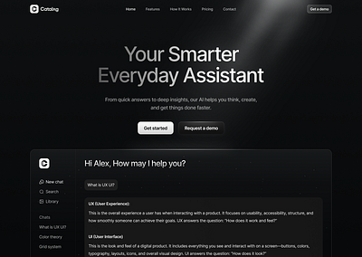 Ai Assistant Hero Section ai ai assistant artificial intelligence design hero section landing page ui ui ux web design website