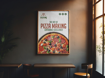 Pizza King Visual Brand brand branding design food graphic design inspiration king logo modern pizza poster restaurant trend vector visualdesign