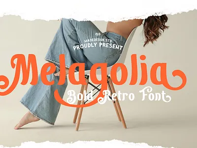 Melagolia Retro Script 80s font brandidentity font brush calligraphy christmas font fashion font feminine font handwritten font invitation font logotype nostalgic font retro font script valentine font vintage font wedding font