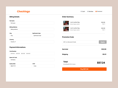 Checkout Page | #dailyui checkout desktop checkout page dailyui desktop checkout page