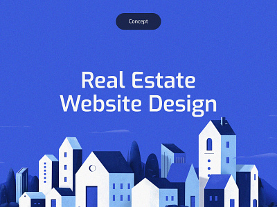 Real Estate Website Conceptual Design clean ui creative design illustration real estate real estate design real estate illustration real estate web real estate website ui ui design ui kit ux web design website design website ui