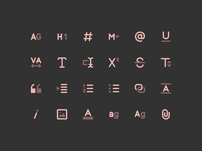 Text Editing Icons — 001 editing editor icons markdown text typography