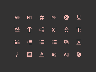 Text Editing Icons — 001 editing editor icons markdown text typography