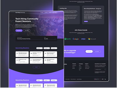 Landing Page - Expert Sessions conference design event page expert sessions graphic design landing page product design tech u ui ux website